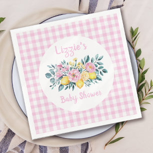 Solskensfärgad Roligt och Lemonade Blommigt Baby S Pappersservett