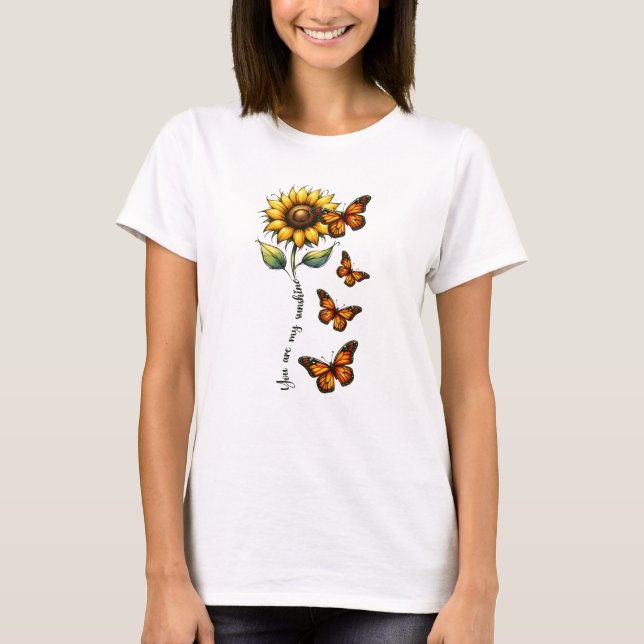 Solskensfjäril Sommarstämning T Shirt (Framsida)