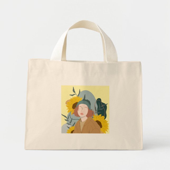 Solskensflicka Tote Bag Mini Tygkasse (Framsidan)