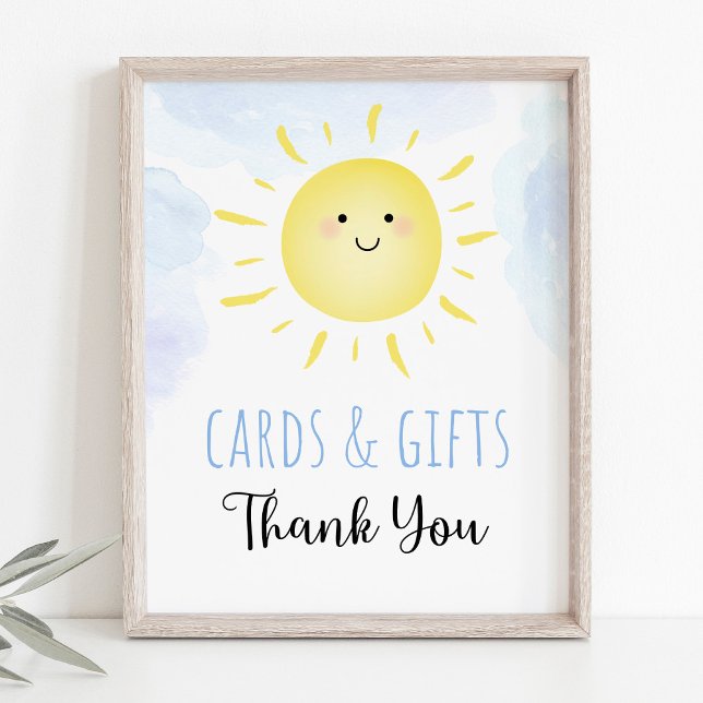 Solskensmoln Blue Boy Cards & Gifts Sign Poster (Skapare uppladdad)