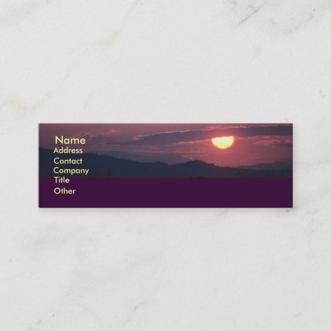 Solskensprofilkort Mini Visitkort (Framsida)