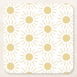 Solskensruta underlägg papper kvadrat