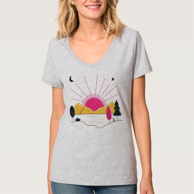 Solskensskjortor (mode-T-shirts) T Shirt (Framsida)
