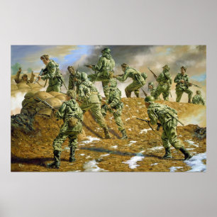 Solskenuppdelningen i Korea vid stack trär igenom Poster