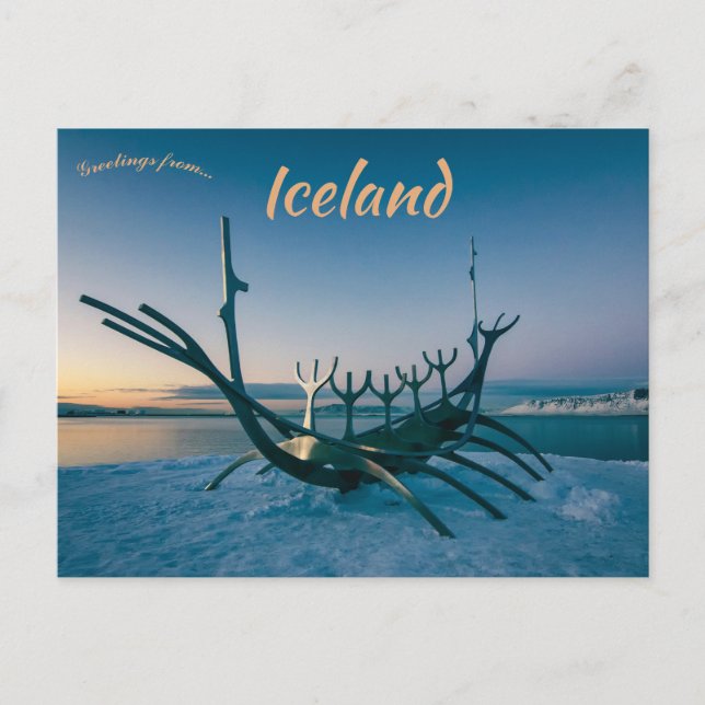Solskepparen Solfar Skulptur Reykjavik Island Vykort (Framsida)