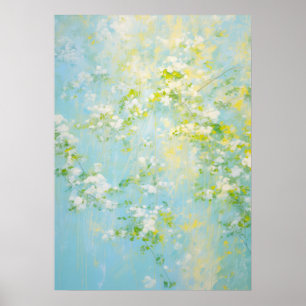 Solskin och blommor Abstrakt Art Poster