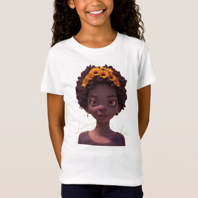Solskin och melanin t shirt (Framsida)
