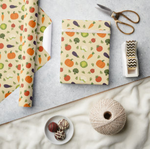 Solskin och Veggies Wrapping Papper Presentpapper