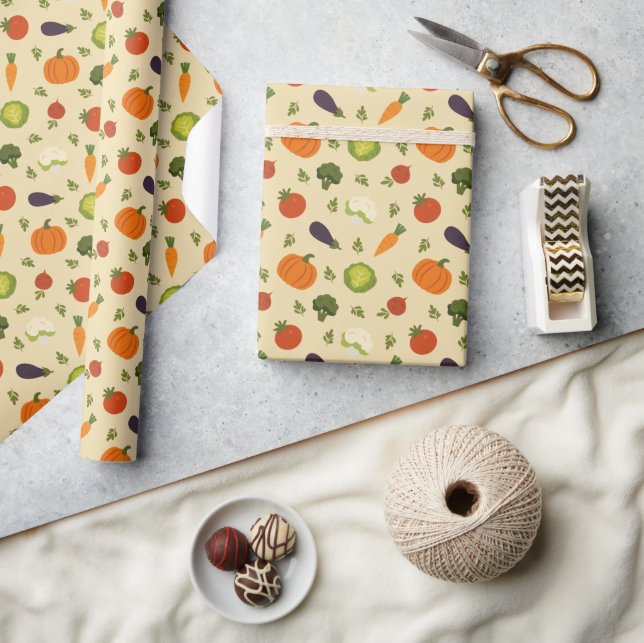 Solskin och Veggies Wrapping Papper Presentpapper (Hantverk)