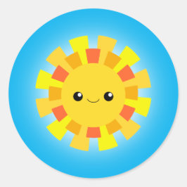 Solskin Runt Klistermärke