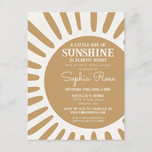Solskine boho babydusch sol inbjudan