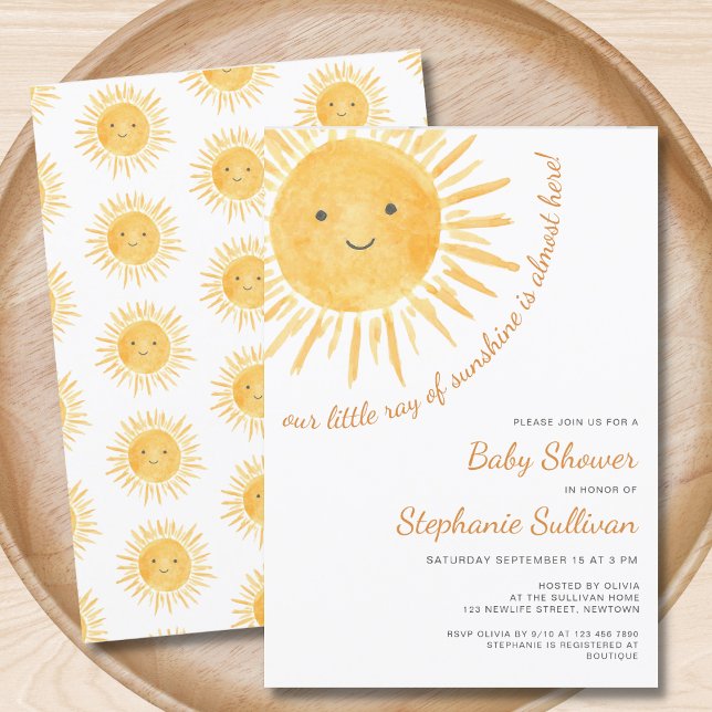 Solskine Boho Sol Gender-Neutralt Baby Shower Inbjudningar (Skapare uppladdad)