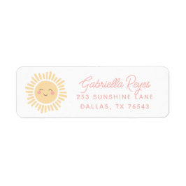 Solskine Sol Födelsedagsfest Returadress Returadress Etikett