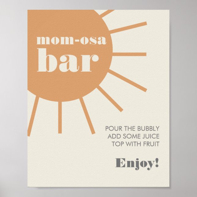 Solskinesiska Vintagen Mamma-Osa Pub Poster (Framsidan)
