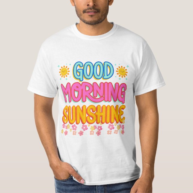 Solskjorta på bra morgon t shirt (Framsida)