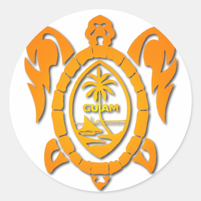 Solsköldpadda Runt Klistermärke (Framsida)