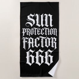 Solskyddsfaktor 666 gotisk typografisk design
