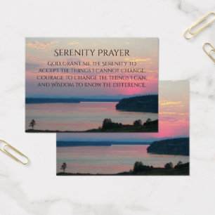 Solskyddskort för Service Prayer Rosa Sjölandskap Visitkort