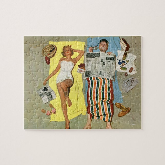 Solskyddsmedel? Pussel (Horisontell)