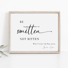 Solskyddsskylt för Elegant bröllop och Kryp Spray Poster