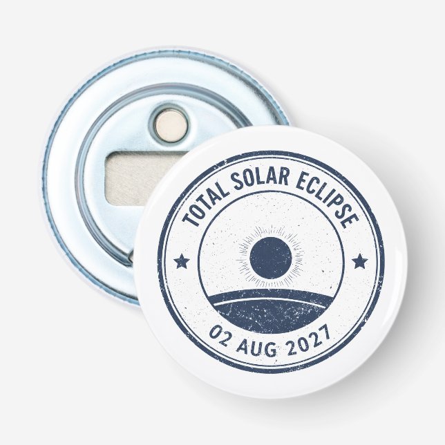 Solsolan den 2 augusti 2027 flasköppnare (Framsidan)