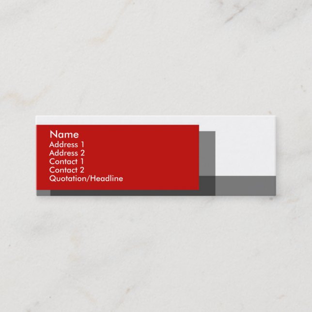 Solsolen profilerar kortet mini visitkort (Framsida)