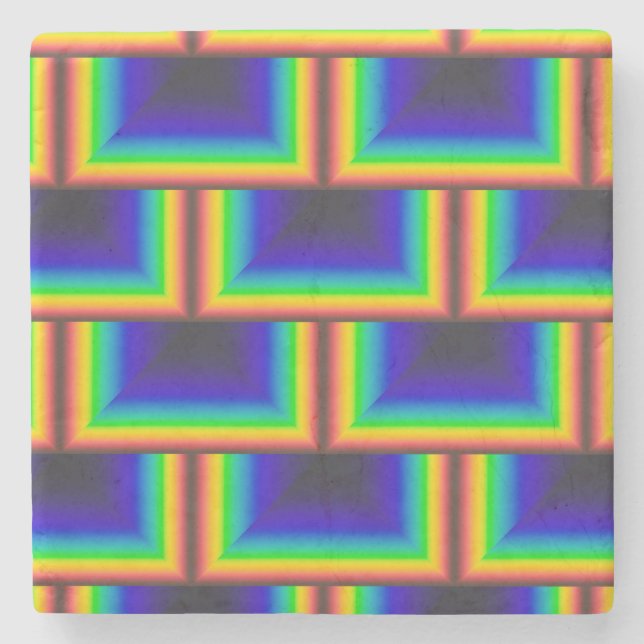 Solspektrumkvadratvågor Stenunderlägg (Framsidan)