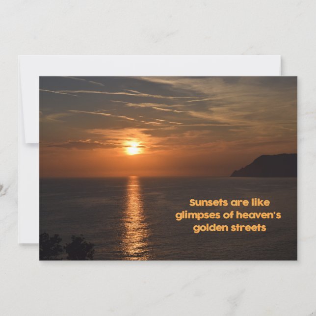 Solspel som glimmer av himlens gyllene gator (Framsida)