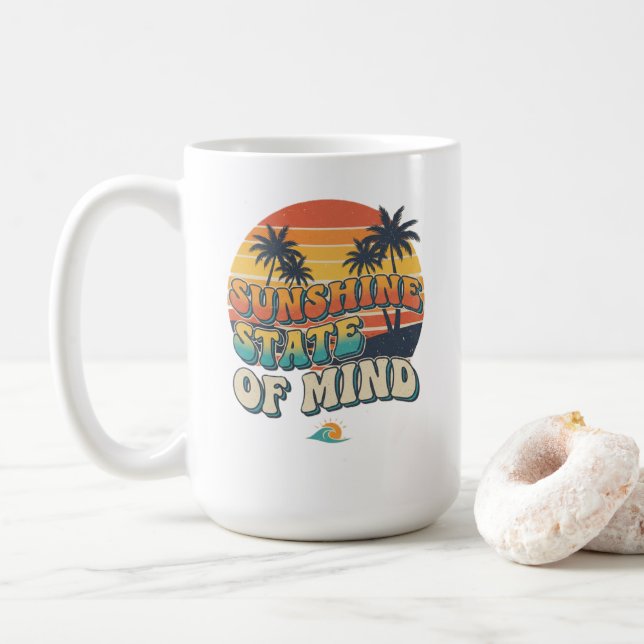 Solstatens sommar mugg, Retro strand kaffekopp (Med munk)