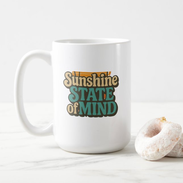 Solstatens sommar mugg, Retro strand kaffekopp (Med munk)