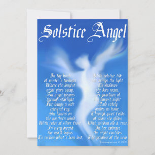 Solstice Angel Julkort