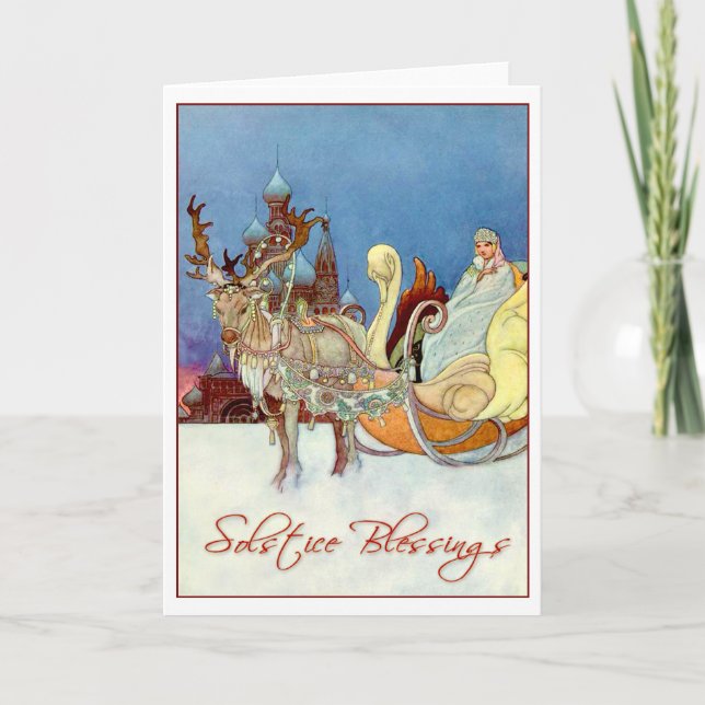 Solstice Blessings Helgkort (Framsida)