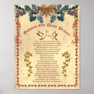 SOLSTICE KVÄLL PEACE PRAYER POSTER