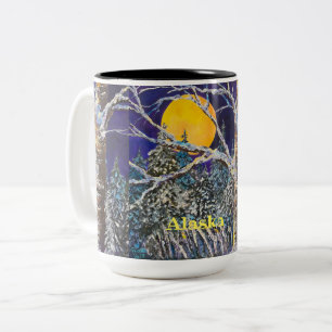 Solstice Måne 15oz ALASKA, två tonars kaffe mugg