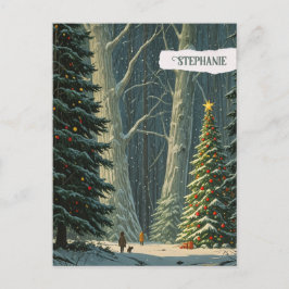 Solstice Spruce Personlig jul Vykort