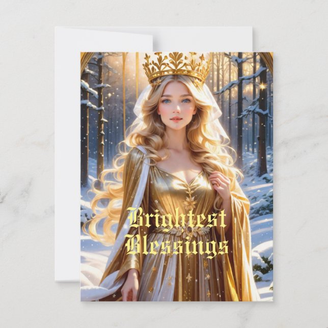 Solstice Yule Pagan Wiccan Asatru Heathen Helgdag Julkort (Framsida)