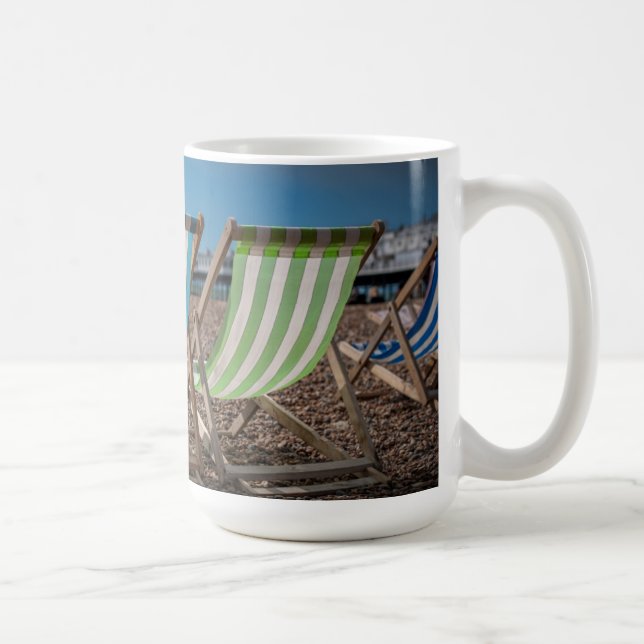 Solstolar som tittar havet kaffemugg (Höger)