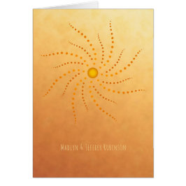 Solstrålar av solljus dots mandala OBS kort