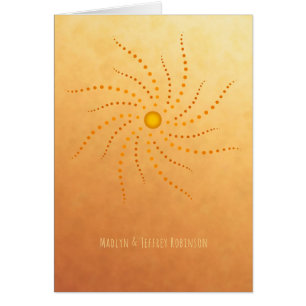 Solstrålar av solljus dots mandala OBS kort