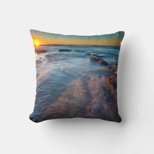 Solstrålar belyser Stilla havet Kudde