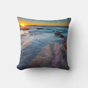 Solstrålar belyser Stilla havet Kudde