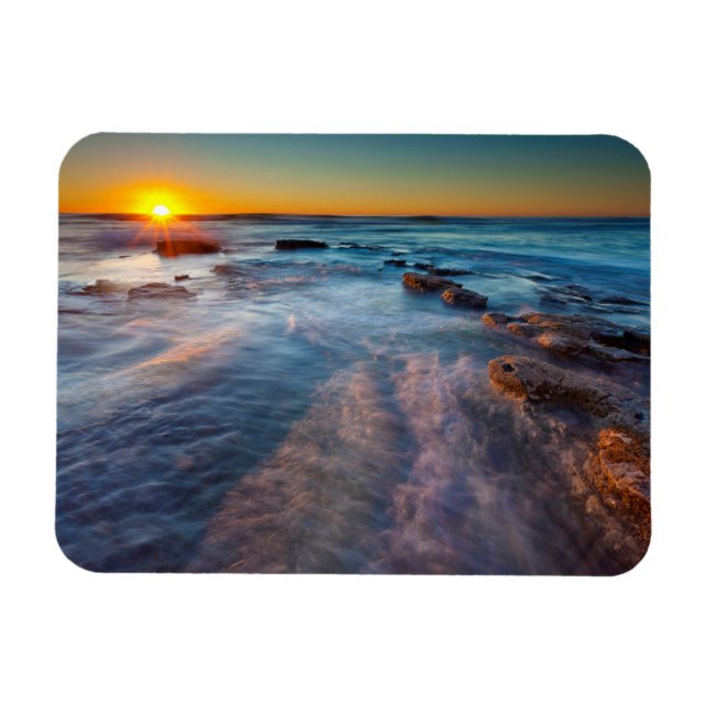Solstrålar belyser Stilla havet Magnet (Horisontell)