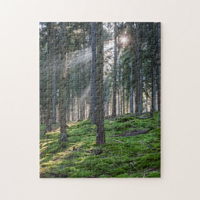 Solstrålar i Svarta skogen Pussel (Vertikal)