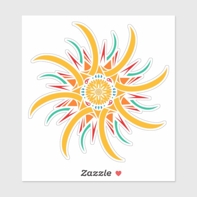 solstrålar klistermärken (Ark)