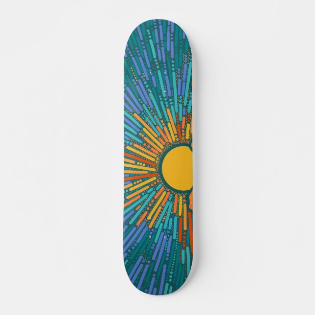 Solstrålar Mini Skateboard Bräda 18,5 Cm (Framsida)