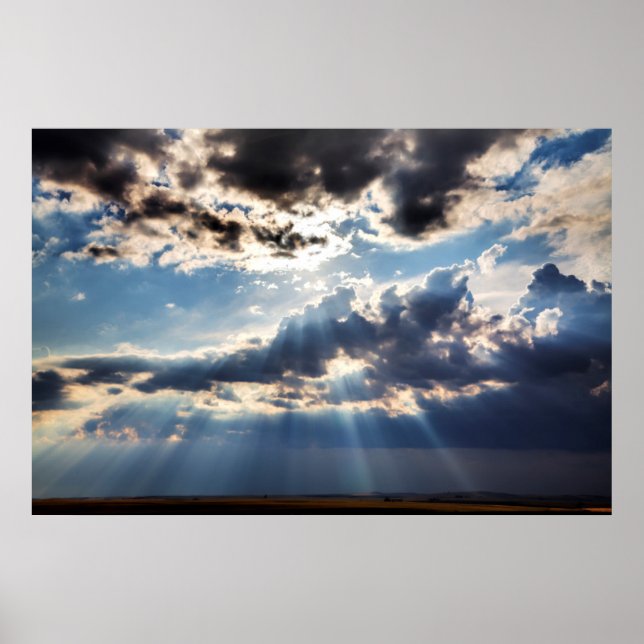 Solstrålar ovanifrån poster (Framsidan)