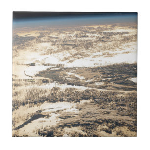 Solstrålar utanför Atlanten Kakelplatta