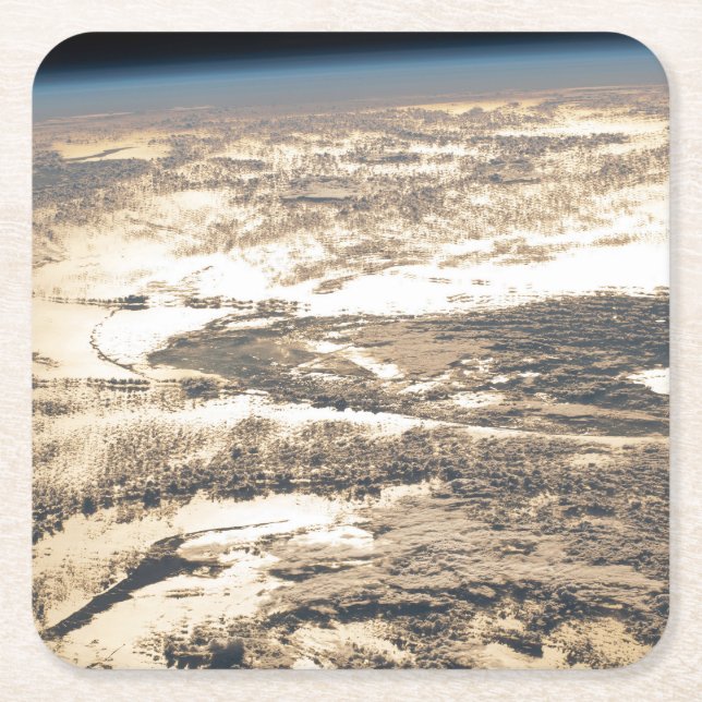 Solstrålar utanför Atlanten Underlägg Papper Kvadrat (Framsidan)