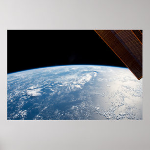 Solstrålar utanför Stilla havets Vatten Poster
