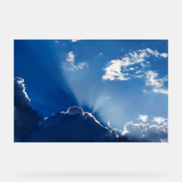 Solstrålar Väggkonst Blå Himmel Minimalistiska Mol